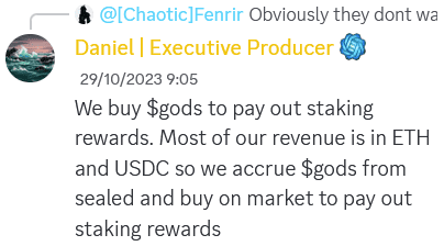 Daniel Paez - $GODS purchase