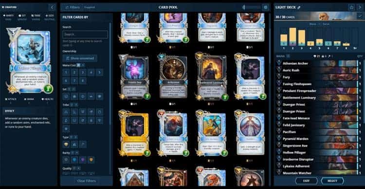 Gods Unchained - Sealed mode - 3 Deck Builder