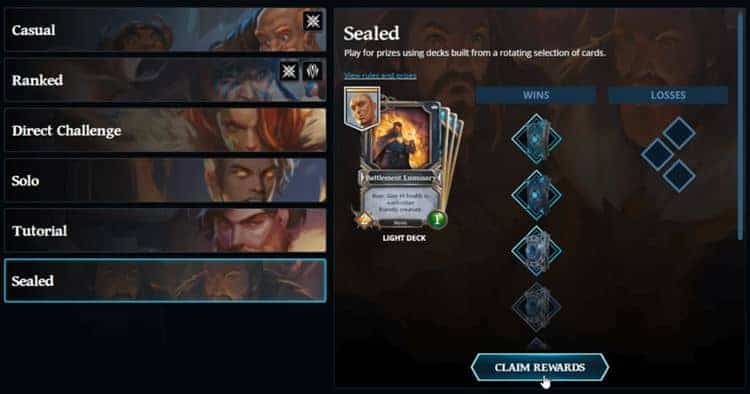 Gods Unchained - Sealed mode - 4 Sealed gauntlet
