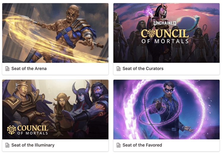 Gods Unchained - Council of Mortals - Seats
