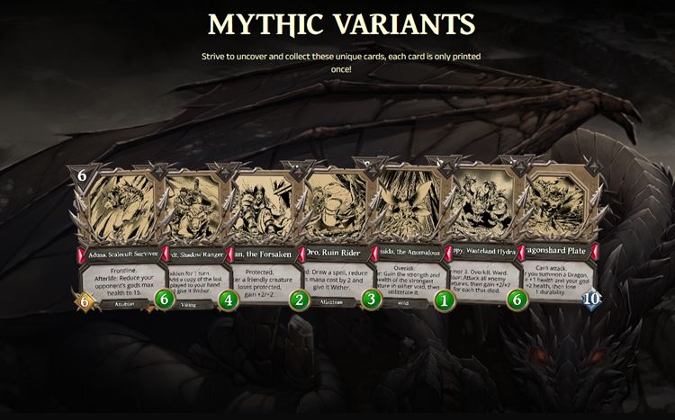 Gods Unchained - Fallen Age - Variantes Míticas