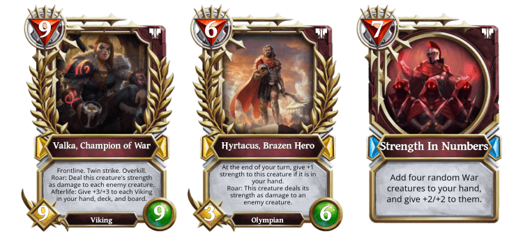 Mejores cartas Divine Order - War - GU Masters